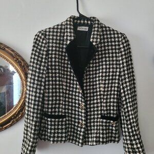 La Chacade Paris Tweed Jacket | Black & White | Size S